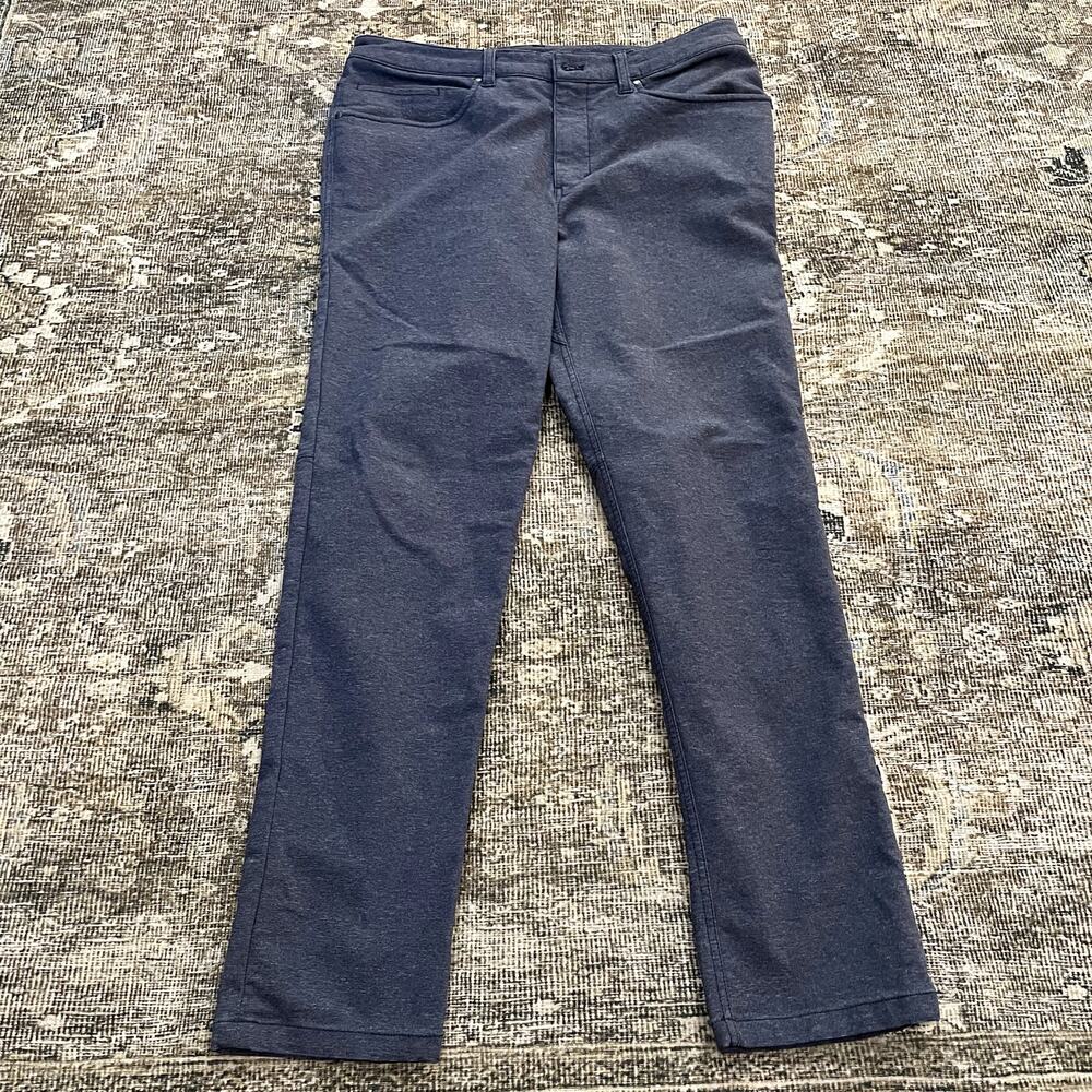 Lululemon ABC Pant Slim *Tech Canvas 32" Heathered Deep Navy Men's Size 33